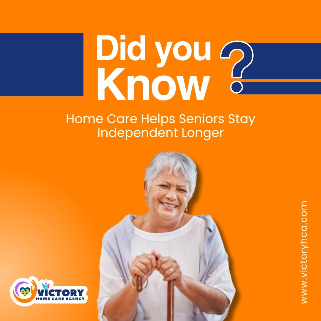 Smiling senior woman with cane, home care